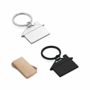 Chaveiro personalizado metal casa com argola resistente