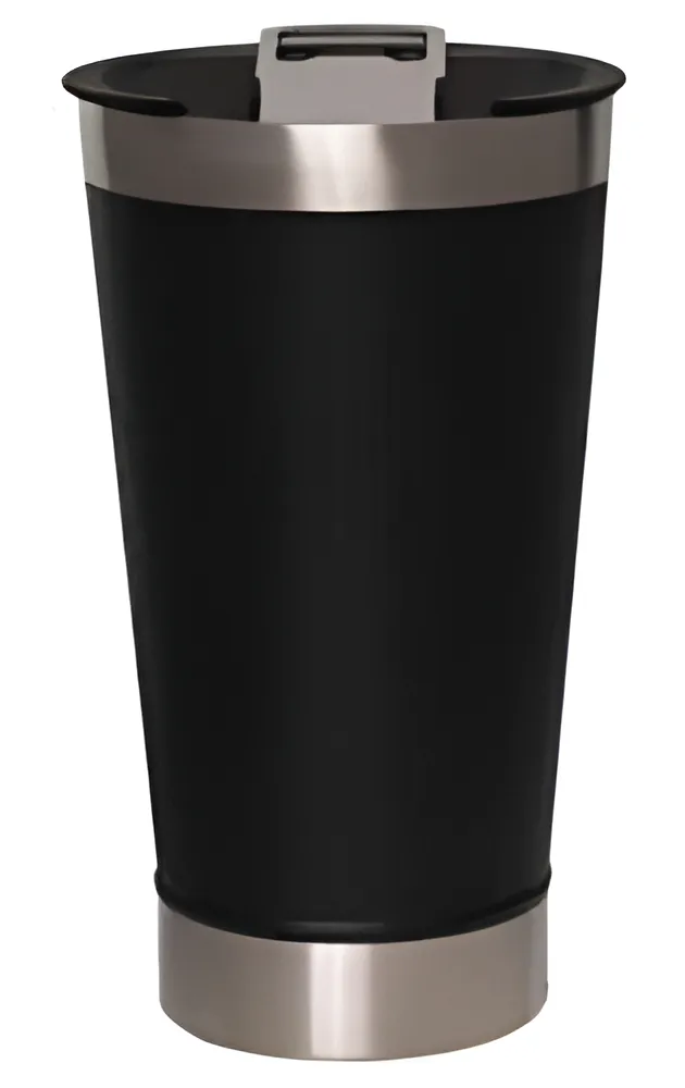 Copo Térmico Personalizado 473ml em inox preto com tampa