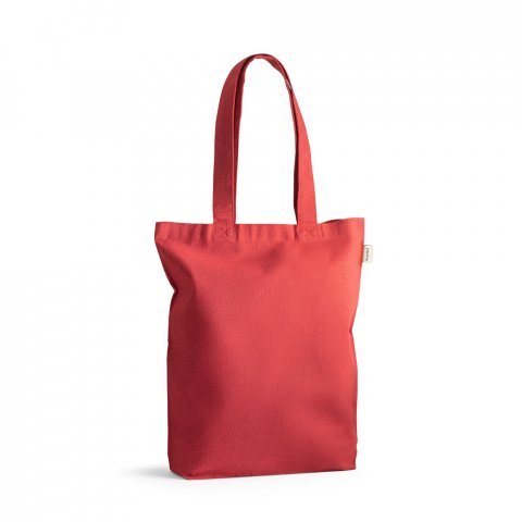 sacola de algodão reciclado com fundo personalizada