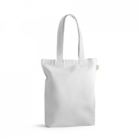 sacola de algodão reciclado com fundo personalizada