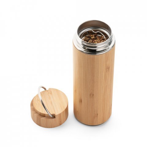 garrafa termica bambu personalizada