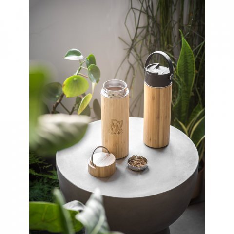 garrafa termica bambu personalizada