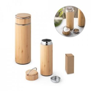 garrafa termica bambu personalizada