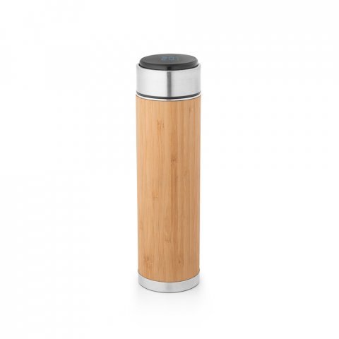 garrafa termica com termometro personalizada natural