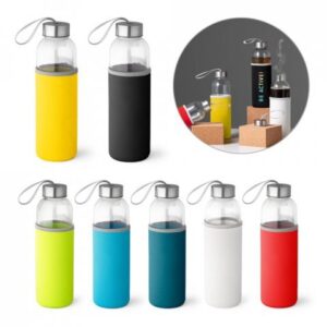 squeeze de vidro personalizado tampa inox