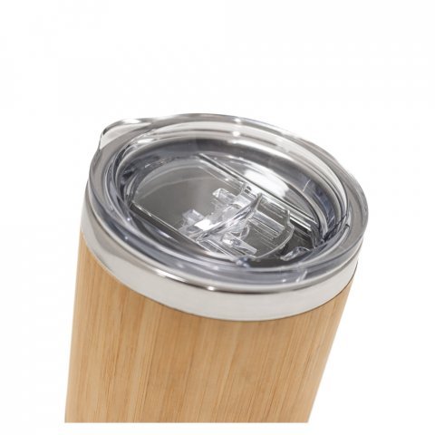 copo térmico bambu personalizado aberto