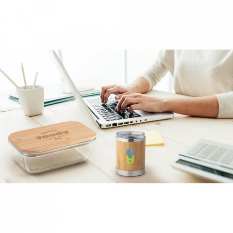 copo térmico bambu personalizado ambiente
