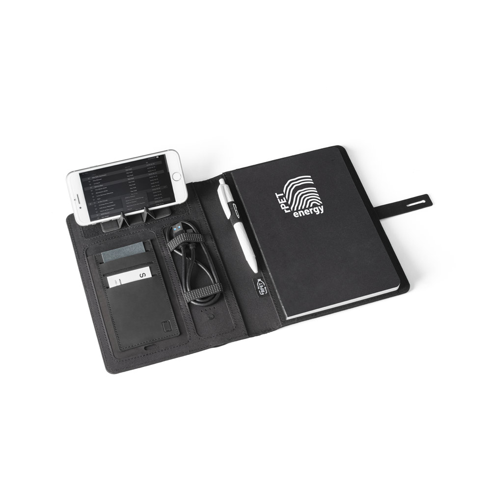pasta A5 com carregador por indução personalizada