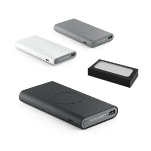 bateria portátil personalizada 10.000 mAh com indução