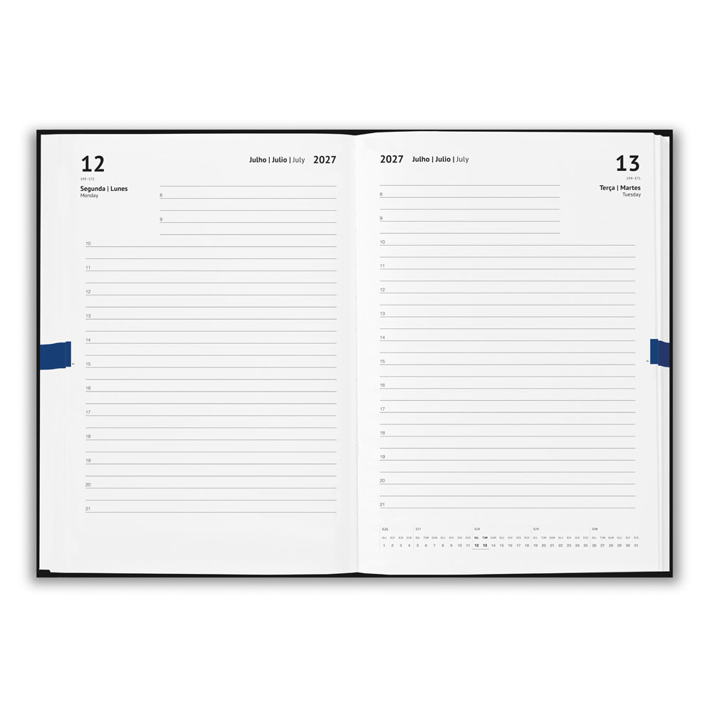agenda personalizada com caneta