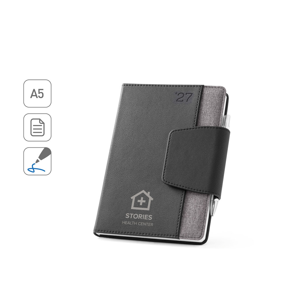 agenda personalizada com caneta