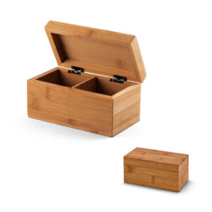 caixa de chás de bambu personalizada