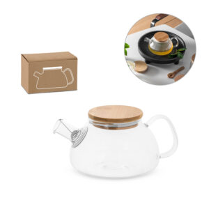 bule de vidro com infusor personalizado