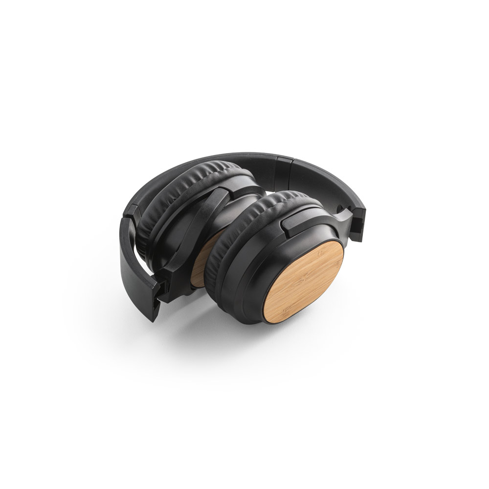 headphone wireless de bambu personalizado