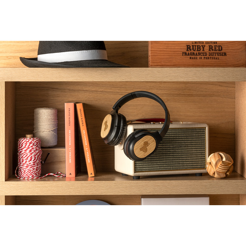 headphone wireless de bambu personalizado