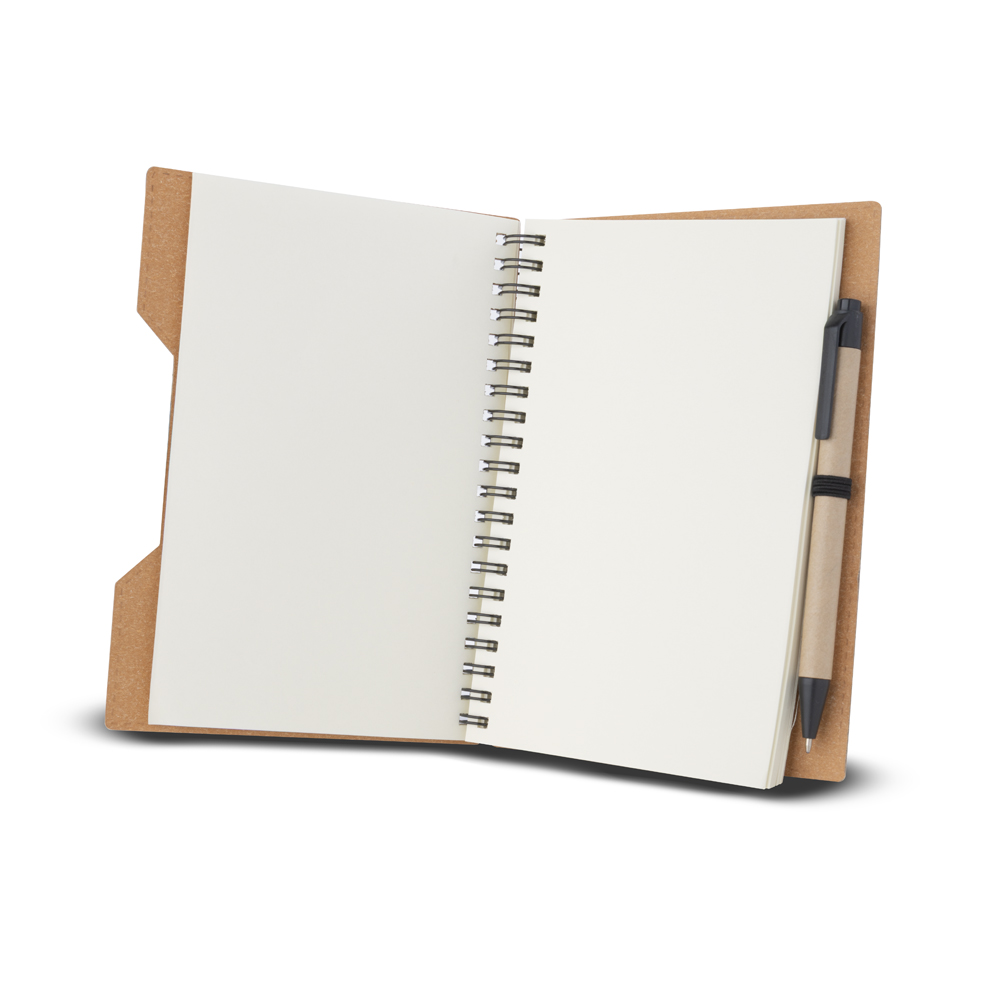 caderno de papelão reciclado personalizado