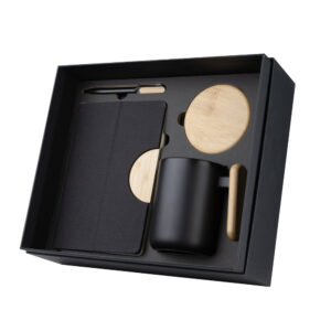 kit escritório de bambu personalizado