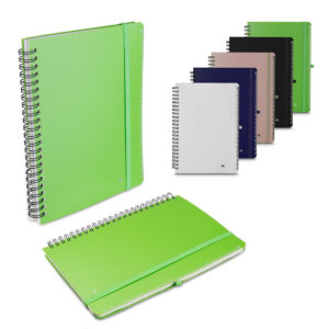 caderno A5 de capa PP personalizado