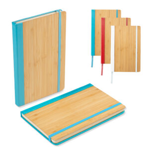 caderno personalizado capa de bambu